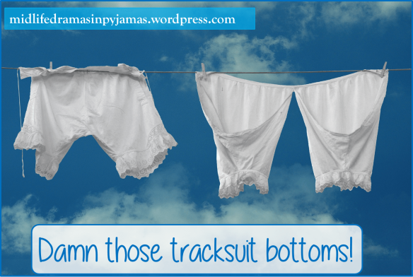 A funny blog post about tracksuit bottoms, from Midlife Dramas in Pyjamas